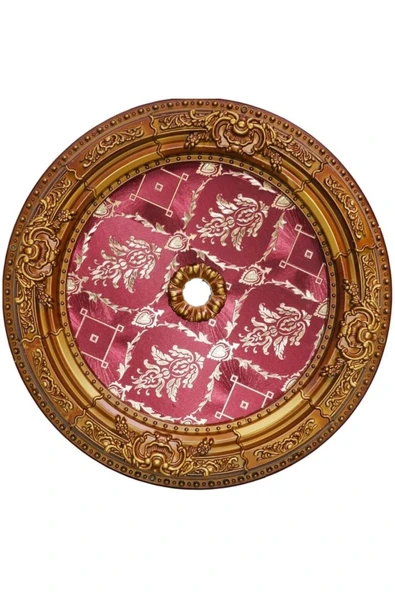 MİVA KONSEPT 60X60 OVAL KAHVE RENK SARAY TAVAN GÖBEK ürün görseli 1