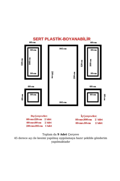 decofloor Dekoratif Boyanabilir Hazır Kesimli Koridor Duvar Çıtası 2,5 cm Çıta003 - Resim 2
