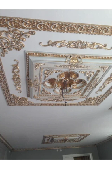 Decomarket Decogold Patina Saray Tavan Bordür 8,5*102,5 Cm - Resim 3