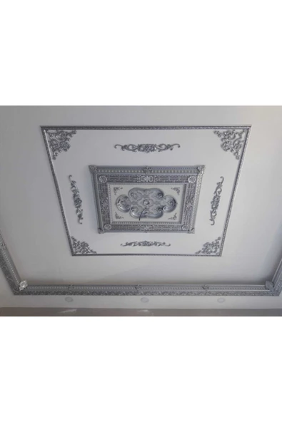 Decomarket Decogold Gümüş Saray Tavan Kartonpiyer 13 cm - Resim 5
