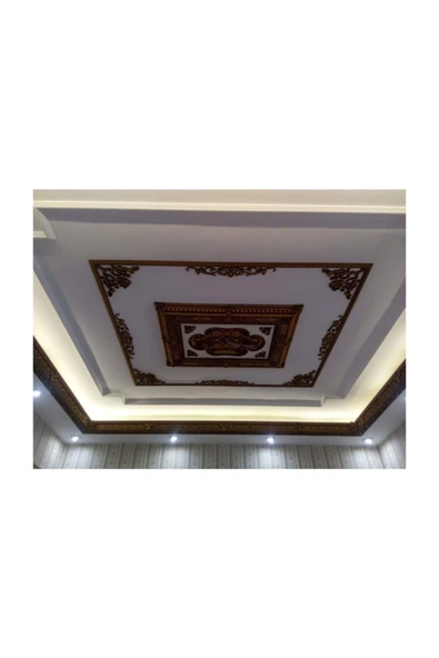 Decomarket Kahve Eskitme Saray Tavan Göbek Decogold 90*120 Cm - Resim 2