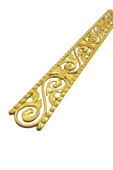 MİVA KONSEPT Poliüretan Dekoratif  Duvar&Tavan Çıta Bordürü -Altın Renk  (EN:10 CM-BOY:100 CM)-Duvar Süsü - Resim 2