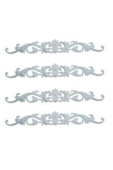 DECOZZA Dekoratif Kenar Motifi Beyaz 4'lu Paketi ürün görseli 1
