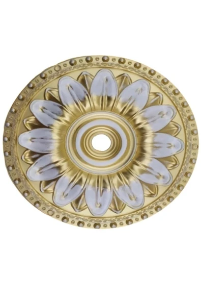 MİVA KONSEPT 40X40 CM OVAL DEKORATİF AVİZE GÖBEĞİ - Resim 2