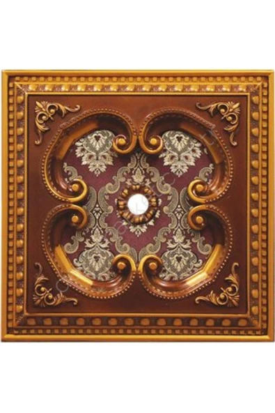 MİVA KONSEPT 60X60 KARE KAHVE  RENK SARAY TAVAN GÖBEK ürün görseli 1