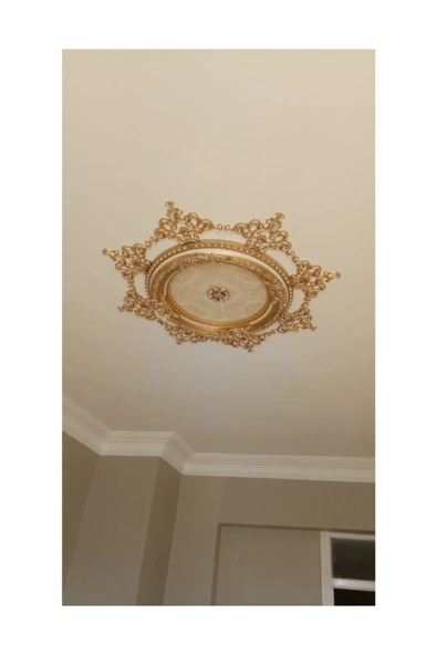 Decomarket Decogold 60 Cm Oval Bronz Saray Tavan - Resim 4