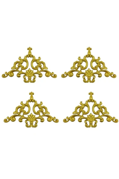 DECOZZA Dekoratif Köşe Motifi Altın 4'lü Paketi ürün görseli 1