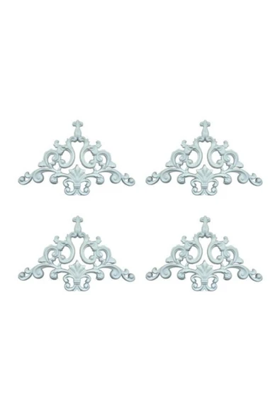 DECOZZA Dekoratif Köşe Motifi Beyaz 4'lu Paketi ürün görseli 1