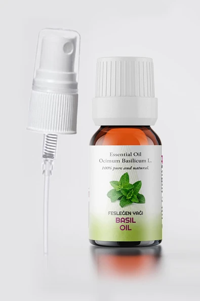PROCLİS Fesleğen Yağı, %100 Doğal Uçucu Yağ, Basil Oil 10ml Sprey Başlıklı