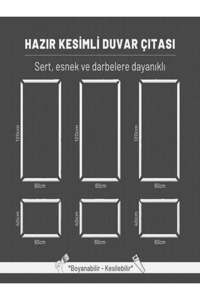 MİVA KONSEPT DEKORATİF BOYANABİLİR POLİÜRETAN DUVAR ÇITASI - 6' LI HAZIR KESİM ÇERÇEVE SETİ - Resim 2