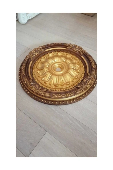 Decomarket Decogold Yeni 60 cm Oval Kahve Eskitme Saray Tavan - Resim 3