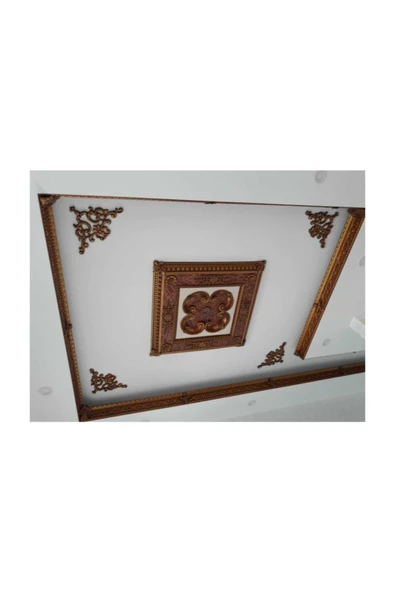 Decomarket Decogold 90*90 Cm Kare Kahve Eskitme Saray Tavan - Resim 2