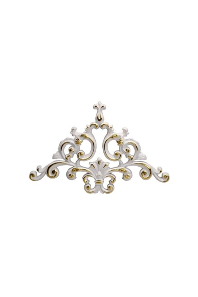 Decomarket Decogold Saray Tavan Köşe Motif 41*26 Cm Beyaz Altın - Resim 6