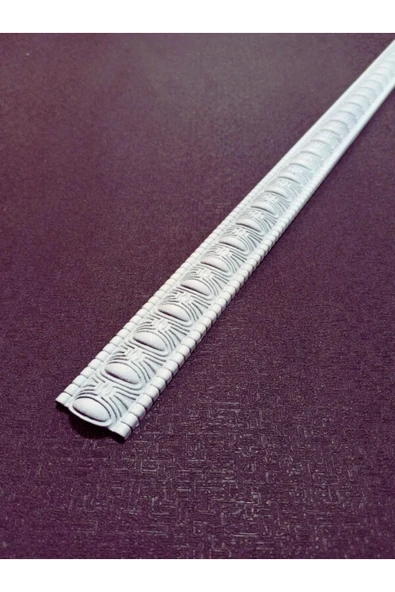 MİVA KONSEPT Poliüretan Dekoratif  Duvar&Tavan Çıta Bordürü -Beyaz Renk  (EN:4 CM-BOY:100 CM)-Duvar Süsü ürün görseli 1