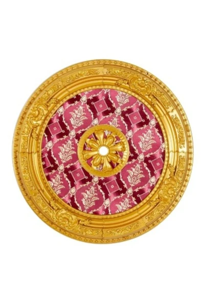 MİVA KONSEPT 90x90 OVAL ALTIN RENK SARAY TAVAN GÖBEK - Resim 2