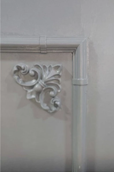 DECOZZA Gümüş 4 Cm Çıta Uyumlu Dekoratif L Köşe - Resim 2