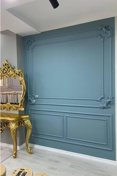 DECOZZA Bronz 4 Cm Çıta Uyumlu Dekoratif 4'lu Köşe Motifi Seti - Resim 8