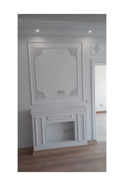 Decomarket Dekoratif Boyanabilir Duvar Çıtası Köşe Motifi 27*18 Cm - Resim 3