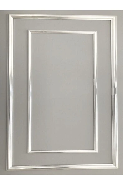 MİVA KONSEPT GÜMÜŞ (SİLVER) RENK DEKORATİF POLİÜRETAN DUVAR ÇITASI -2 Lİ HAZIR ÇERÇEVE SETİ ürün görseli 1