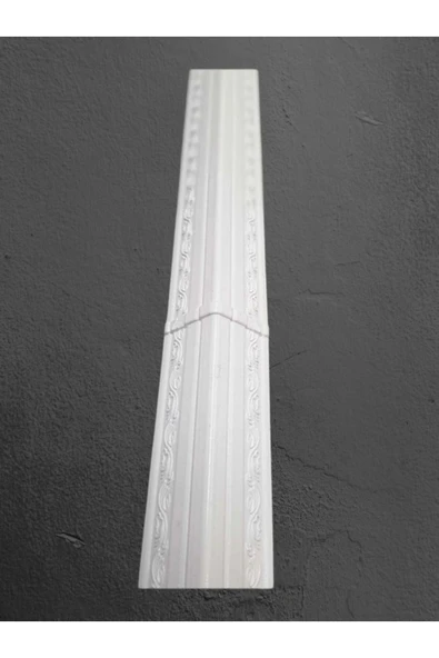 MİVA KONSEPT Dekoratif Poliüretan Duvar- Tavan  Köşe Profili Çıtası Beyaz Renk (EN:4X4 CM-BOY:100 CM)- Duvar Süsü - Resim 3