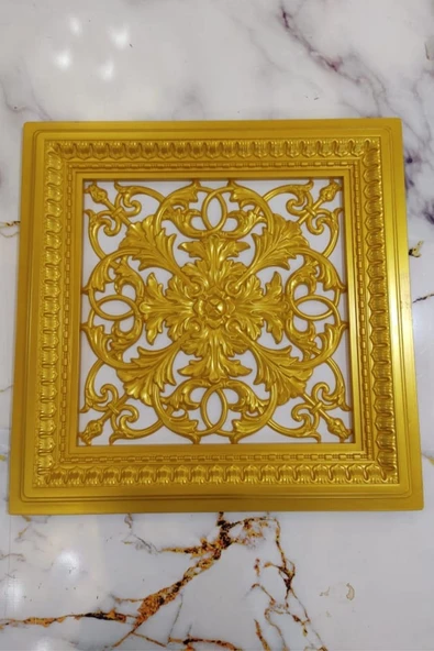 DECOZZA Saray Tavan 60 Cm Gold Panel Led Döşenebilir Asma Tavan Uyumlu - Resim 4
