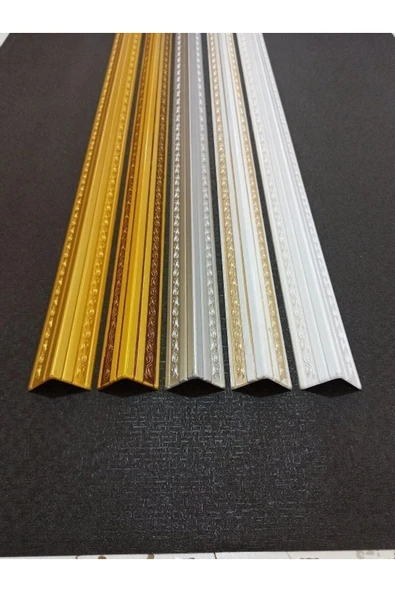 MİVA KONSEPT Dekoratif Poliüretan Duvar- Tavan  Köşe Profili Çıtası Altın Renk (EN:4X4 CM-BOY:100 CM)- Duvar Süsü - Resim 5