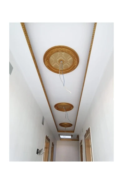 Decomarket Decogold 60 Cm Oval Altın Saray Tavan Göbek - Resim 7