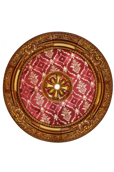 MİVA KONSEPT 90x90 OVAL KAHVE RENK SARAY TAVAN GÖBEK ürün görseli 1