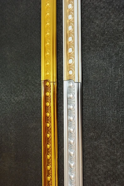 DECOGOLD Beyaza Altın Duvar Çıtası Alın Bandı 4 Cm Eninde 95 Cm Uzunluğunda - Resim 4