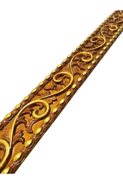 MİVA KONSEPT Dekoratif Poliüretan Saray Duvar&Tavan Çıta Bordürü -Kahve Eskitme (EN:10 CM-BOY:100 CM)-Duvar Süsü ürün görseli 1