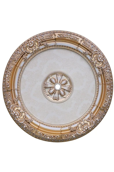MİVA KONSEPT 90x90 OVAL BRONZ RENK SARAY TAVAN GÖBEK ürün görseli 1