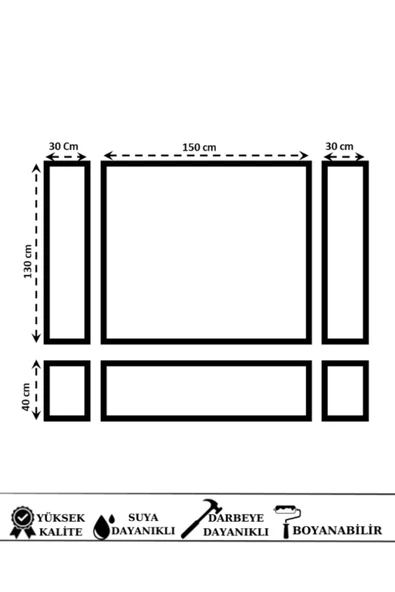 DECOZZA Boyanabilir Hazır Çerçeve (DECO-104) (18,60M)mastik Hediyeli - Resim 2