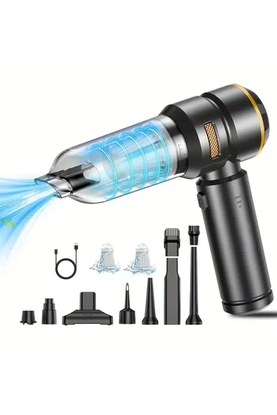 Araç Süpürgesi Kablosuz El Süpürgesi – 16000 Pa Güç, USB Type-C, Fırçasız Motor ürün görseli