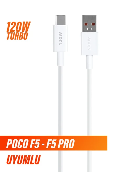 Poco F5 Poco F5 PRO Şarj Kablosu 120W Turbo Hızlı Şarj Destekler ürün görseli