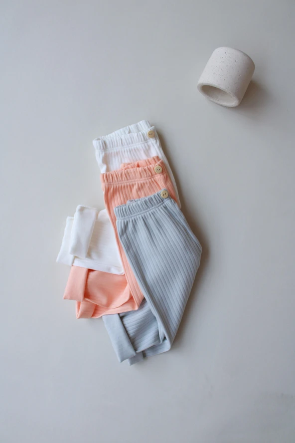 3lü Bebek Fitilli Kız Tayt Model 4 - Resim 7