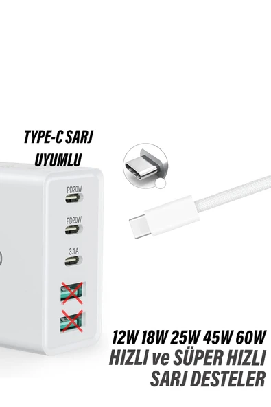 Samsung A06 Uyumlu Hızlı Şarj Kablosu Type C Süper Hızlı Şarj 25W - Resim 3