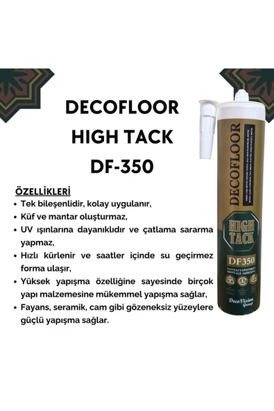 decofloor Hıgh Tack Montaj Yapıştırıcısı Pd (290 ML) 1 Adet - Resim 2