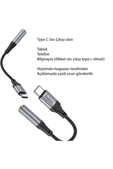 Mi 12 - 12 Pro - 12 Lite Uyumlu Kulaklık Type C 3.5mm AUX Çevirici Dönüştürücüsü - Resim 4