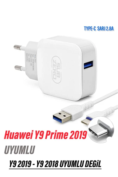 Huawei Y9 Prime 2019 Uyumlu Şarj Aleti Type C Kablolu ürün görseli