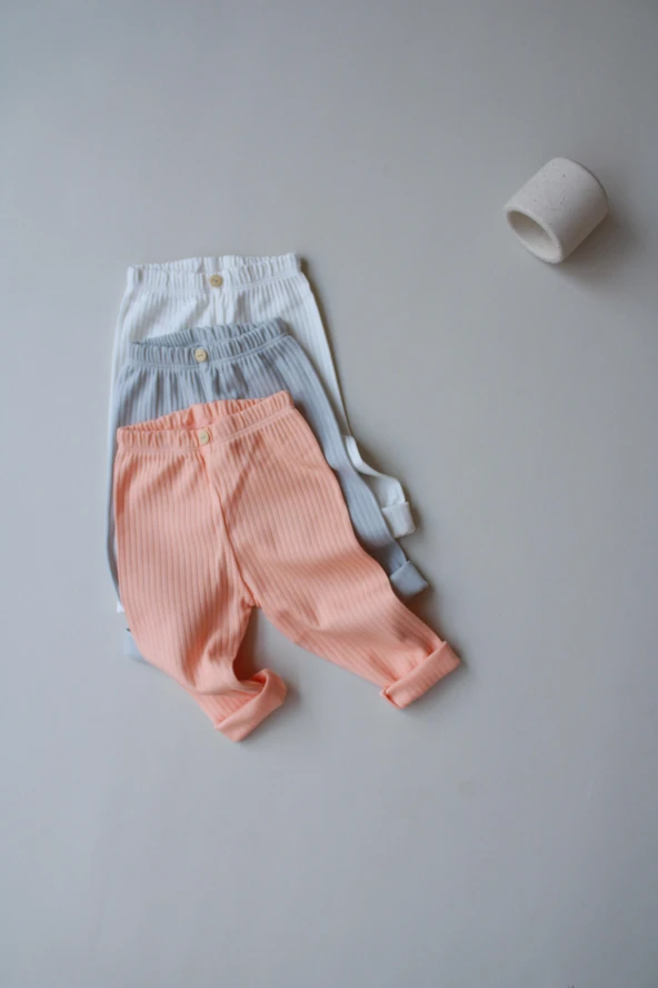 3lü Bebek Fitilli Kız Tayt Model 4 - Resim 2