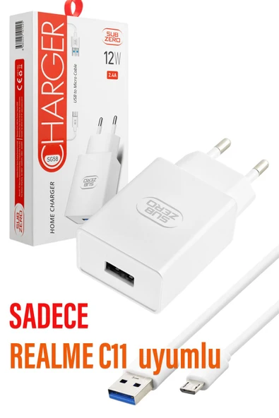 realme C11 Şarj Aleti ve Mikro Usb Kablo - Resim 2