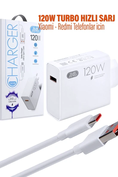 Xiaomi 12 - 12 Pro - 12T - Pro - 12 Lite - 12s Turbo Şarj Aleti 120W HIZLI şarj ve Kablosu - Resim 2