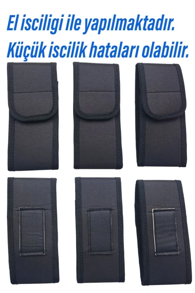 Bele Takılan Kemer Kılıfı Lastikli 18cm x 7.8cm Telefon Boy Bel Çantası - Resim 4