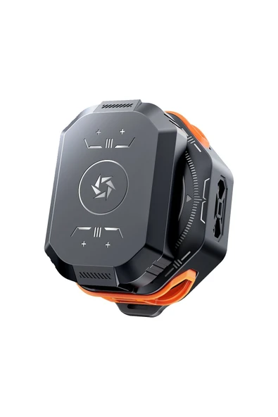 Oyuncu Fanı Telefon Soğutucu 1800 mAh Powerbank Şarjlı Kablosuz Fan Derece Gösterge Mıknatıslı - Resim 2