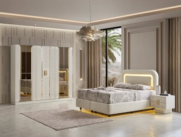 MERLİN MDF YATAK ODASI TAKIMI ürün görseli 1