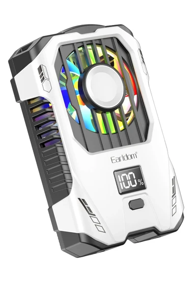 Şarjlı Gaming Telefon Soğutma Fanı Derece Göstergeli Radyatör Sessiz Bataryalı Telefon Soğutucu - 2