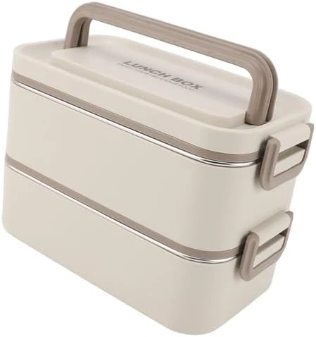 304 Paslanmaz Çelik Yemek Kabı Dikdörtgen Çift Katmanlı Yemek Kabı Öğrenci Taşınabilir Yemek Kabı - 6