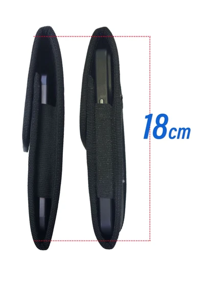 Bele Takılan Kemer Kılıfı Lastikli 18cm x 7.8cm Telefon Boy Bel Çantası - Resim 6