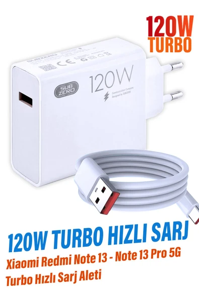 Xiaomi Redmi Note 13 - Note 13 Pro 5G Turbo Hızlı Şarj Aleti 67W - 120W ürün görseli