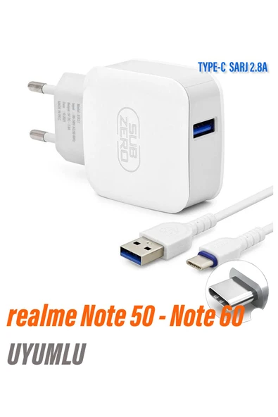 realme Note 50 Note 60 Uyumlu Şarj Aleti Type C Kablolu ürün görseli